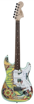 Carlos Santana Autographed Cut Attached to Stratocaster Guitar (PSA/DNA)